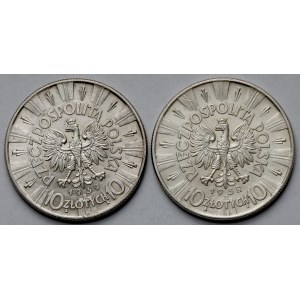 Piłsudski, 10 złotych 1938 i 1939 - zestaw (2szt)