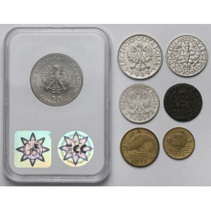 Monety polskie 1793-1983 - zestaw (7szt)