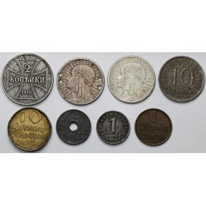 II RP, -Ost, WMG... monety polskie 1916-1939 (8szt)