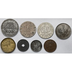 II RP, -Ost, WMG... monety polskie 1916-1939 (8szt)