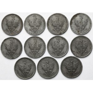 Królestwo Polskie, 10 fenigów 1917 - zestaw (11szt)