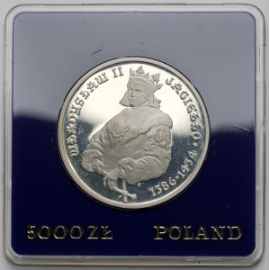 5.000 złotych 1989 Władysław II Jagiełło - półpostać