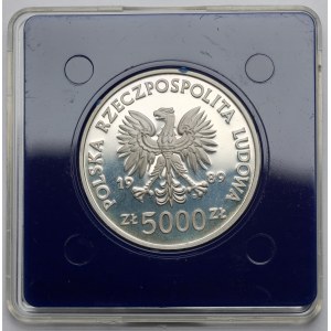 5.000 złotych 1989 Władysław II Jagiełło - półpostać