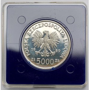 5.000 złotych 1989 Władysław II Jagiełło - półpostać