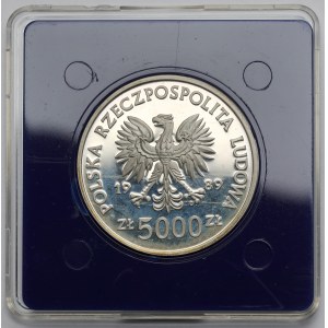 5.000 złotych 1989 Władysław II Jagiełło - półpostać