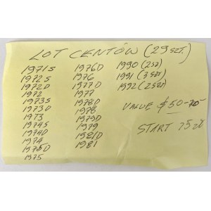 USA, Centy 1971-1992 - zestaw (32szt)