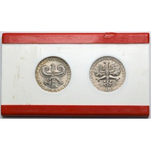 10 złotych 1965 Nike i Kolumna - w etui - zestaw (2szt)