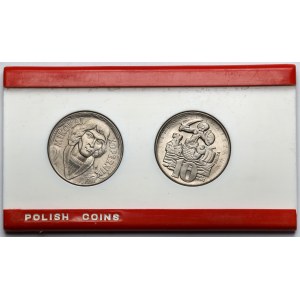 10 złotych 1959 Kopernik i 1965 Warszawa - w etui (2szt)