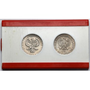 10 złotych 1959 Kopernik i 1965 Warszawa - w etui (2szt)