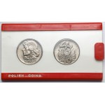 10 złotych 1965 Kościuszko i 1966 Warszawa - w etui - zestaw (2szt)