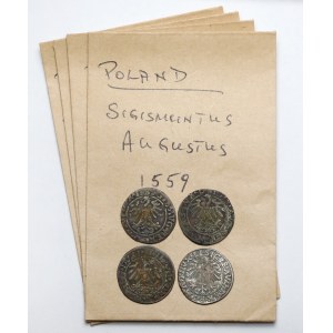 Zygmunt II August, Półgrosze Wilno 1556-1560 - zestaw (4szt)