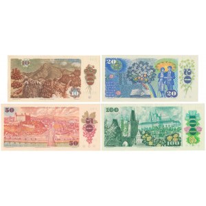 Czechosłowacja, 10 - 100 Korun 1986-1989 (4szt)