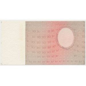 10 złotych 1928 - PRÓBA KOLORYSTYCZNA poddruku awersu