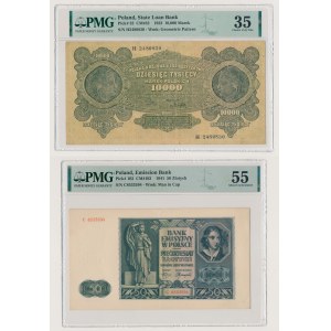 10.000 mkp 1922 H i 50 zł 1941 C - zestaw (2szt)