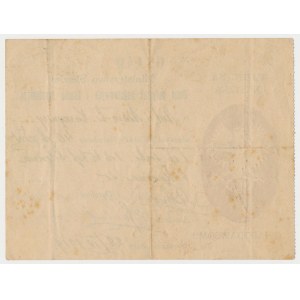 Ministerstwo Skarbu - pokwitowanie ofiary na Skarb Narodowy 1919 r.