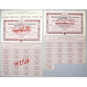 WAWEL Zakłady Przemysłu Cukierniczego w Krakowie, Em.1, Akcja i WZÓR akcji na 1 mln zł 1993 (2szt)