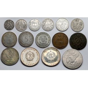 Europa, Meksyk i USA, Monety MIX - zestaw (15szt)