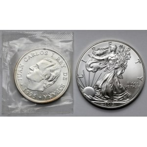 USA i Hiszpania, Dolar 2013 i 2000 ptas 1995 - zestaw (2szt)