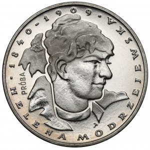 Próba NIKIEL 100 złotych 1975 Modrzejewska - duża głowa