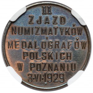 PAMIĄTKOWE 5 groszy 1929 - II Zjazd Numizmatyków... w Poznaniu