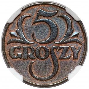PAMIĄTKOWE 5 groszy 1929 - II Zjazd Numizmatyków... w Poznaniu