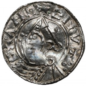 Anglia, Knut (1016-1035) Denar - Pointed Helmet