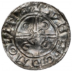 Anglia, Knut (1016-1035) Denar - Pointed Helmet