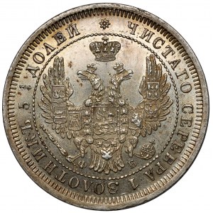 Rosja, Aleksander II, 25 kopiejek 1857, Petersburg