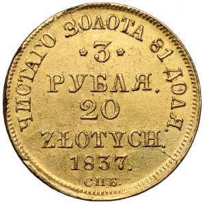3 ruble = 20 złotych 1837 ПД, Petersburg