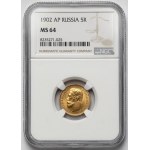 Rosja, Mikołaj II, 5 rubli 1902 AP, Petersburg