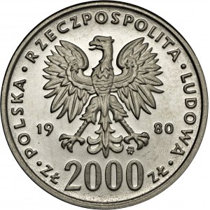 2000 zł, 1980, PROBA, NIKIEL