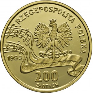 200 złotych, 1999, Fryderyk Chopin, Au