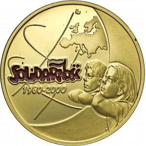 200 złotych, 2000, 20-lecie NSZZ „Solidarność”, Au
