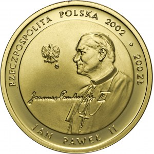 200 złotych, 2002, Jan Paweł II – Pontifex Maximus, Au