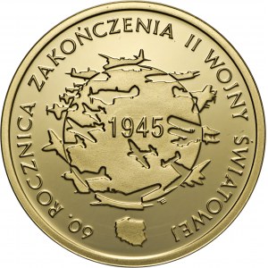 200 złotych, 2005, 60. rocznica zakończenia II wojny światowej, Au
