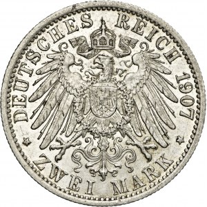 2 marki, 1907, Wilhelm II