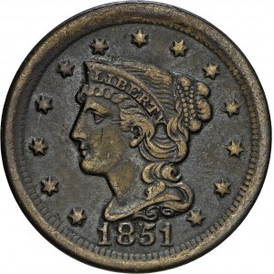 1 cent, 1851 