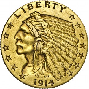 2 ½ dolara, 1914, Au