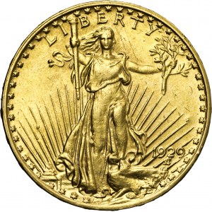 20 dolarów, 1929, Au
