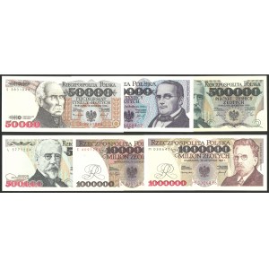 zestaw 6 banknotów, 1990-1993