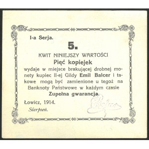 Pięć kopiejek, sierpień1914, Łowicz