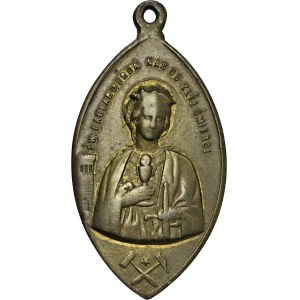 po 1914, medalik górniczy, MBNP i św. Barbary