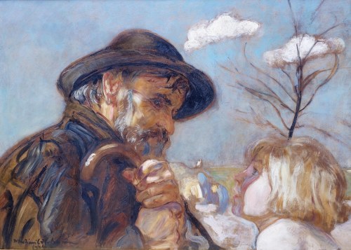 Wlastimil Hofman (1881 Praga - 1970 Szklarska Poręba), Dziadziuś z dzieckiem, 1924 r.
