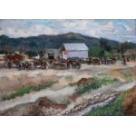 Fryderyk Pautsch (1887 Delatyn - 1950 Kraków), Targ, 1930 r.