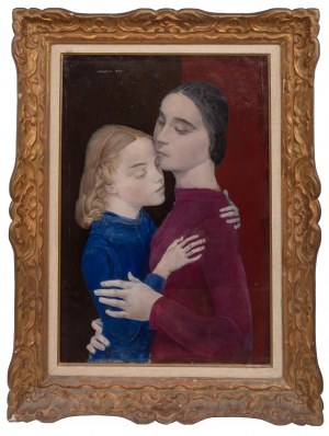 Alicja Halicka (1894 Kraków- 1975 Paryż), W objęciach / Alegoryczny autoportret artystki z córką, 1942 r.