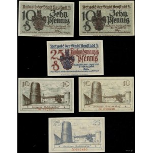 Śląsk, zestaw: 2 x 10 fenigów i 1 x 25 fenigów, 1.08.1920