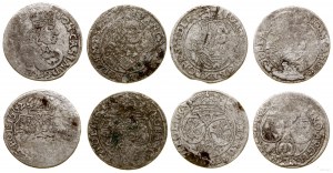 Polska, zestaw: 4 x szóstak, 1661-1664, Lwów, Bydgoszcz