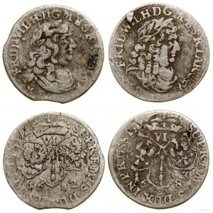 Niemcy, zestaw: 2 x szóstak, 1682 i 1683, Królewiec