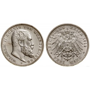 Niemcy, 3 marki, 1912 F, Stuttgart