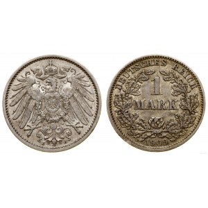Cesarstwo Niemieckie, 1 marka, 1909 J, Hamburg